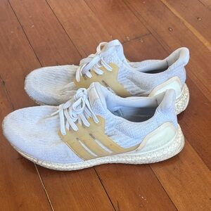 Adidas Men's White and Beige Athletic Shoes